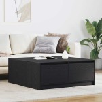 vidaXL Masuta de cafea cu sertare Stejar negru 100x100x40 cm vidaXL Masuta de cafea cu sertare Stejar negru 100x100x40 cm