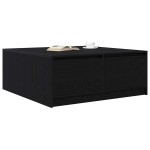 vidaXL Masuta de cafea cu sertare Stejar negru 100x100x40 cm vidaXL Masuta de cafea cu sertare Stejar negru 100x100x40 cm