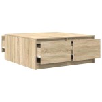 vidaXL Masuta de cafea cu sertare Stejar Sonoma 100x100x40 cm vidaXL Masuta de cafea cu sertare Stejar Sonoma 100x100x40 cm