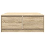 vidaXL Masuta de cafea cu sertare Stejar Sonoma 100x100x40 cm vidaXL Masuta de cafea cu sertare Stejar Sonoma 100x100x40 cm