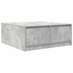 vidaXL Masuta de cafea cu sertare Gri beton 100x100x40 cm vidaXL Masuta de cafea cu sertare Gri beton 100x100x40 cm