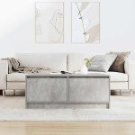 vidaXL Masuta de cafea cu sertare Gri beton 100x100x40 cm vidaXL Masuta de cafea cu sertare Gri beton 100x100x40 cm