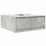 vidaXL Masuta de cafea cu sertare Gri beton 100x100x40 cm vidaXL Masuta de cafea cu sertare Gri beton 100x100x40 cm