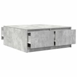 vidaXL Masuta de cafea cu sertare Gri beton 100x100x40 cm vidaXL Masuta de cafea cu sertare Gri beton 100x100x40 cm