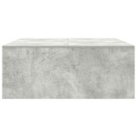vidaXL Masuta de cafea cu sertare Gri beton 100x100x40 cm vidaXL Masuta de cafea cu sertare Gri beton 100x100x40 cm