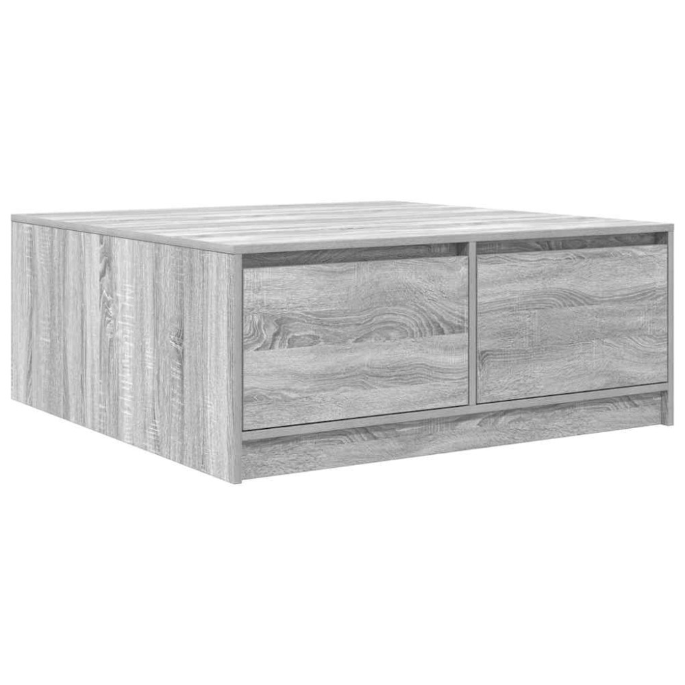 vidaXL Masuta de cafea cu sertare Gri Sonoma 100x100x40 cm