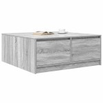 vidaXL Masuta de cafea cu sertare Gri Sonoma 100x100x40 cm