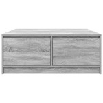 vidaXL Masuta de cafea cu sertare Gri Sonoma 100x100x40 cm