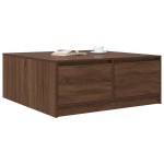 vidaXL Masuta de cafea cu sertare Stejar maro 100x100x40 cm vidaXL Masuta de cafea cu sertare Stejar maro 100x100x40 cm