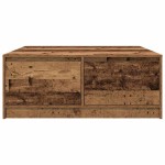 vidaXL Masuta de cafea cu sertare din lemn vechi 100x100x40 cm