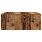 vidaXL Masuta de cafea cu sertare din lemn vechi 100x100x40 cm