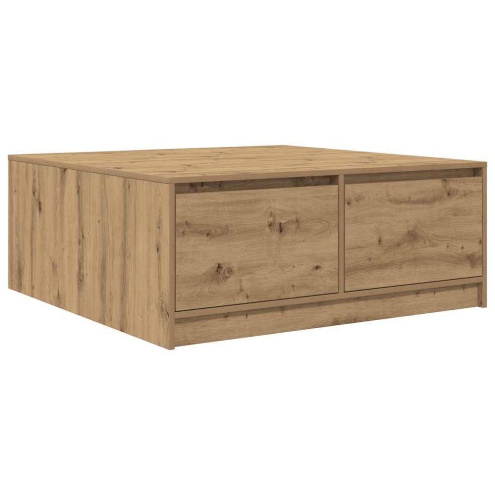 vidaXL Masuta de cafea cu sertare Artisan Stejar 100x100x40 cm