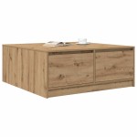 vidaXL Masuta de cafea cu sertare Artisan Stejar 100x100x40 cm vidaXL Masuta de cafea cu sertare Artisan Stejar 100x100x40 cm