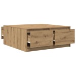 vidaXL Masuta de cafea cu sertare Artisan Stejar 100x100x40 cm vidaXL Masuta de cafea cu sertare Artisan Stejar 100x100x40 cm