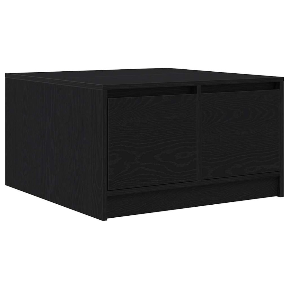 vidaXL Masuta de cafea cu sertare Stejar negru 70,5x70x40 cm