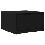 vidaXL Masuta de cafea cu sertare Stejar negru 70,5x70x40 cm vidaXL Masuta de cafea cu sertare Stejar negru 70,5x70x40 cm