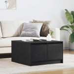 vidaXL Masuta de cafea cu sertare Stejar negru 70,5x70x40 cm vidaXL Masuta de cafea cu sertare Stejar negru 70,5x70x40 cm