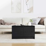 vidaXL Masuta de cafea cu sertare Stejar negru 70,5x70x40 cm vidaXL Masuta de cafea cu sertare Stejar negru 70,5x70x40 cm