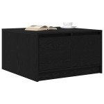 vidaXL Masuta de cafea cu sertare Stejar negru 70,5x70x40 cm vidaXL Masuta de cafea cu sertare Stejar negru 70,5x70x40 cm