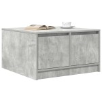 vidaXL Masuta de cafea cu sertare Gri beton 70,5x70x40 cm vidaXL Masuta de cafea cu sertare Gri beton 70,5x70x40 cm
