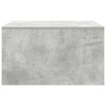 vidaXL Masuta de cafea cu sertare Gri beton 70,5x70x40 cm vidaXL Masuta de cafea cu sertare Gri beton 70,5x70x40 cm