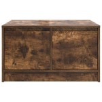 vidaXL Masuta de cafea cu sertare Stejar afumat 70,5x70x40 cm