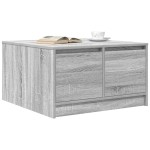 vidaXL Masuta de cafea cu sertare Gri Sonoma 70,5x70x40 cm vidaXL Masuta de cafea cu sertare Gri Sonoma 70,5x70x40 cm