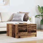 vidaXL Masuta de cafea cu sertare din lemn vechi 70,5x70x40 cm vidaXL Masuta de cafea cu sertare din lemn vechi 70,5x70x40 cm