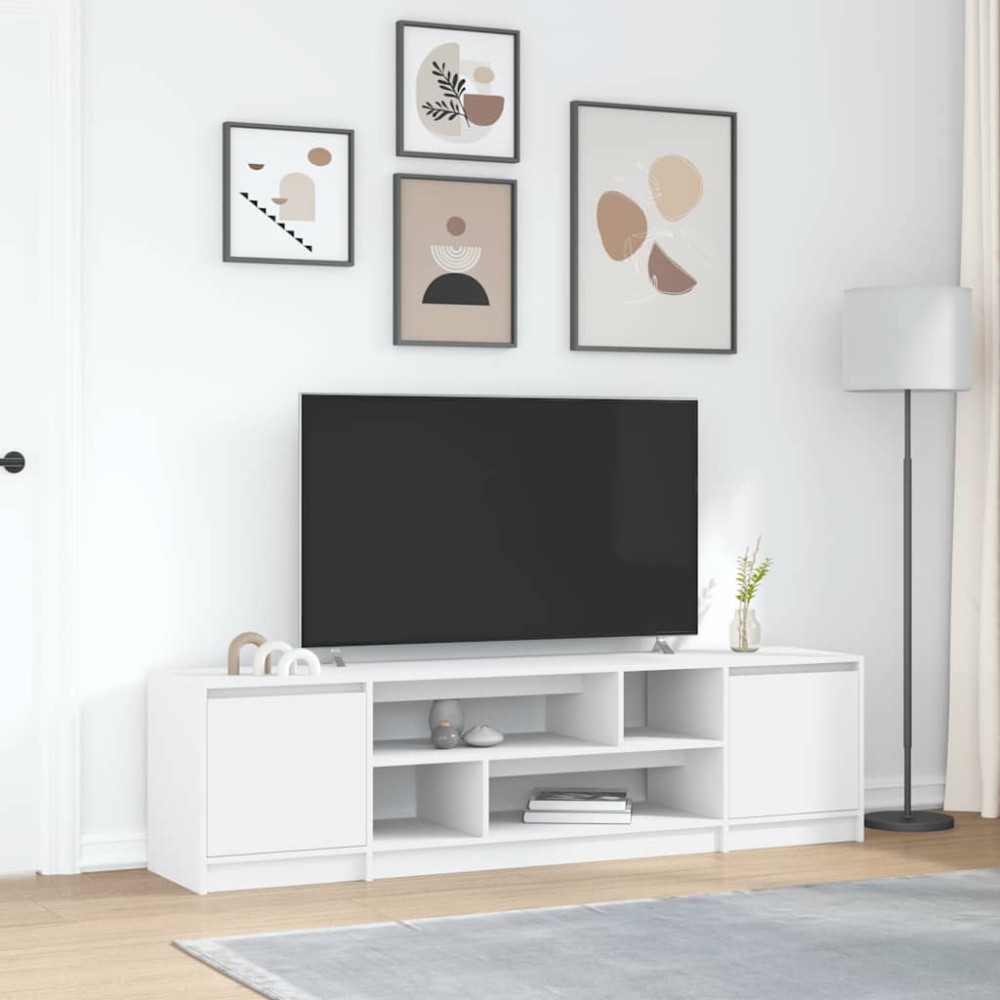 vidaXL Dulap TV alb 188,5x41x50 cm lemn prelucrat