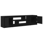 vidaXL Dulap TV Stejar Negru 188,5x41x50 cm Lemn prelucrat