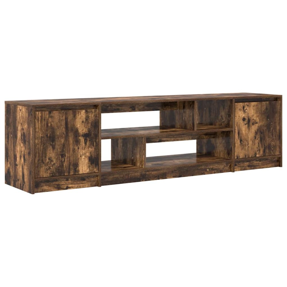 vidaXL Comodă TV, stejar fumuriu 188,5x41x50 cm lemn compozit