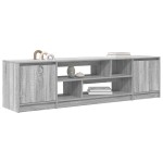 vidaXL Comodă TV, gri sonoma, 188,5x41x50 cm, lemn prelucrat vidaXL Comodă TV, gri sonoma, 188,5x41x50 cm, lemn prelucrat