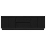 vidaXL Dulap TV cu lumini LED Stejar negru 160,5x41x50 cm vidaXL Dulap TV cu lumini LED Stejar negru 160,5x41x50 cm