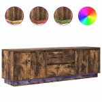 vidaXL Dulap TV cu lumini LED Stejar afumat 160,5x41x50 cm vidaXL Dulap TV cu lumini LED Stejar afumat 160,5x41x50 cm