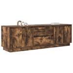 vidaXL Dulap TV cu lumini LED Stejar afumat 160,5x41x50 cm vidaXL Dulap TV cu lumini LED Stejar afumat 160,5x41x50 cm