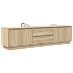 vidaXL Dulap TV cu lumini LED Stejar Sonoma 193,5x41x50 cm vidaXL Dulap TV cu lumini LED Stejar Sonoma 193,5x41x50 cm