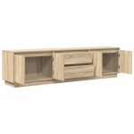 vidaXL Dulap TV cu lumini LED Stejar Sonoma 193,5x41x50 cm vidaXL Dulap TV cu lumini LED Stejar Sonoma 193,5x41x50 cm