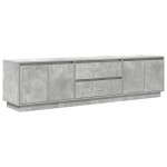vidaXL Dulap TV cu lumini LED Gri beton 193,5x41x50 cm vidaXL Dulap TV cu lumini LED Gri beton 193,5x41x50 cm