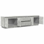 vidaXL Dulap TV cu lumini LED Gri beton 193,5x41x50 cm vidaXL Dulap TV cu lumini LED Gri beton 193,5x41x50 cm