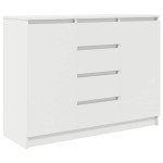 vidaXL Bufetă cu sertare Alb 100,5x35x76 cm Lemn prelucrat vidaXL Bufetă cu sertare Alb 100,5x35x76 cm Lemn prelucrat