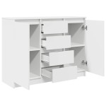 vidaXL Bufetă cu sertare Alb 100,5x35x76 cm Lemn prelucrat vidaXL Bufetă cu sertare Alb 100,5x35x76 cm Lemn prelucrat