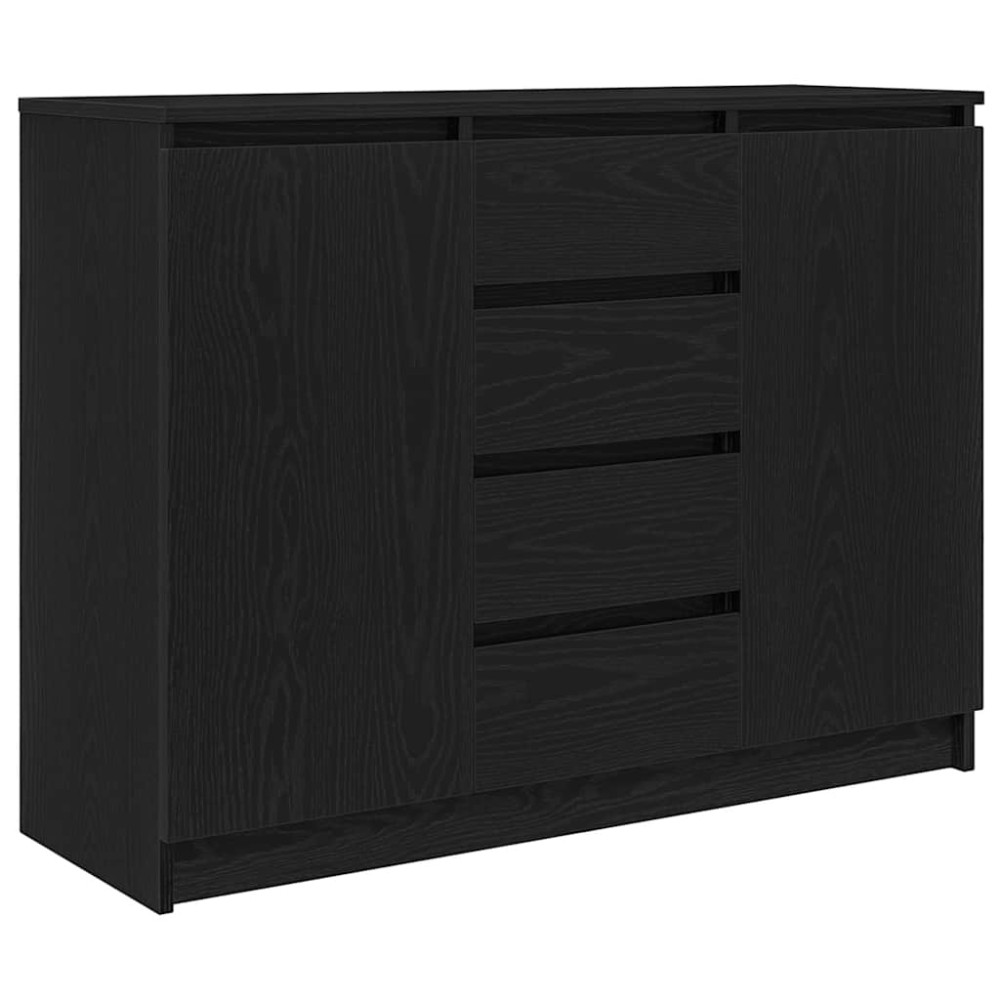 vidaXL Bufetă cu sertare Stejar negru 100,5x35x76 cm Lemn prelucrat
