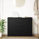 vidaXL Bufetă cu sertare Stejar negru 100,5x35x76 cm Lemn prelucrat