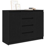 vidaXL Bufetă cu sertare Stejar negru 100,5x35x76 cm Lemn prelucrat