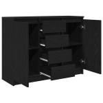vidaXL Bufetă cu sertare Stejar negru 100,5x35x76 cm Lemn prelucrat