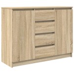 vidaXL Bufetă cu sertare Stejar Sonoma 100,5x35x76 cm Lemn prelucrat