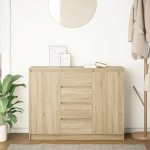 vidaXL Bufetă cu sertare Stejar Sonoma 100,5x35x76 cm Lemn prelucrat