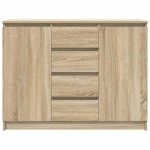 vidaXL Bufetă cu sertare Stejar Sonoma 100,5x35x76 cm Lemn prelucrat