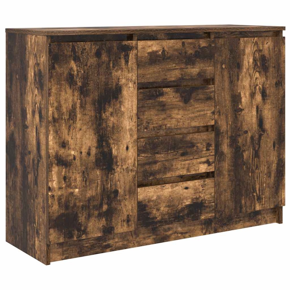 vidaXL Bufetă cu sertare Stejar afumat 100,5x35x76 cm Lemn prelucrat