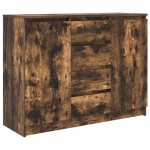 vidaXL Bufetă cu sertare Stejar afumat 100,5x35x76 cm Lemn prelucrat